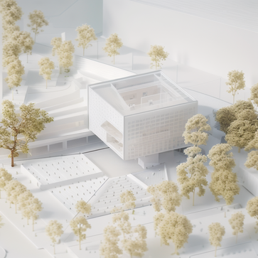 aargmodel, white base plate, white building materials, aerial view, a model of a building, masterpiece,best quality, super detailed,realistic,photorealistic, 8k